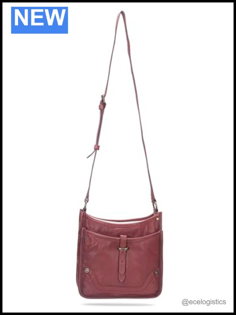 Genuine Leather Crossbody Bag Women Adjustable Strap Travel Work Satchel